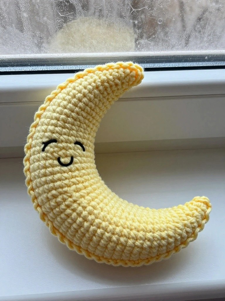 Crochet Crescent Moon Plush