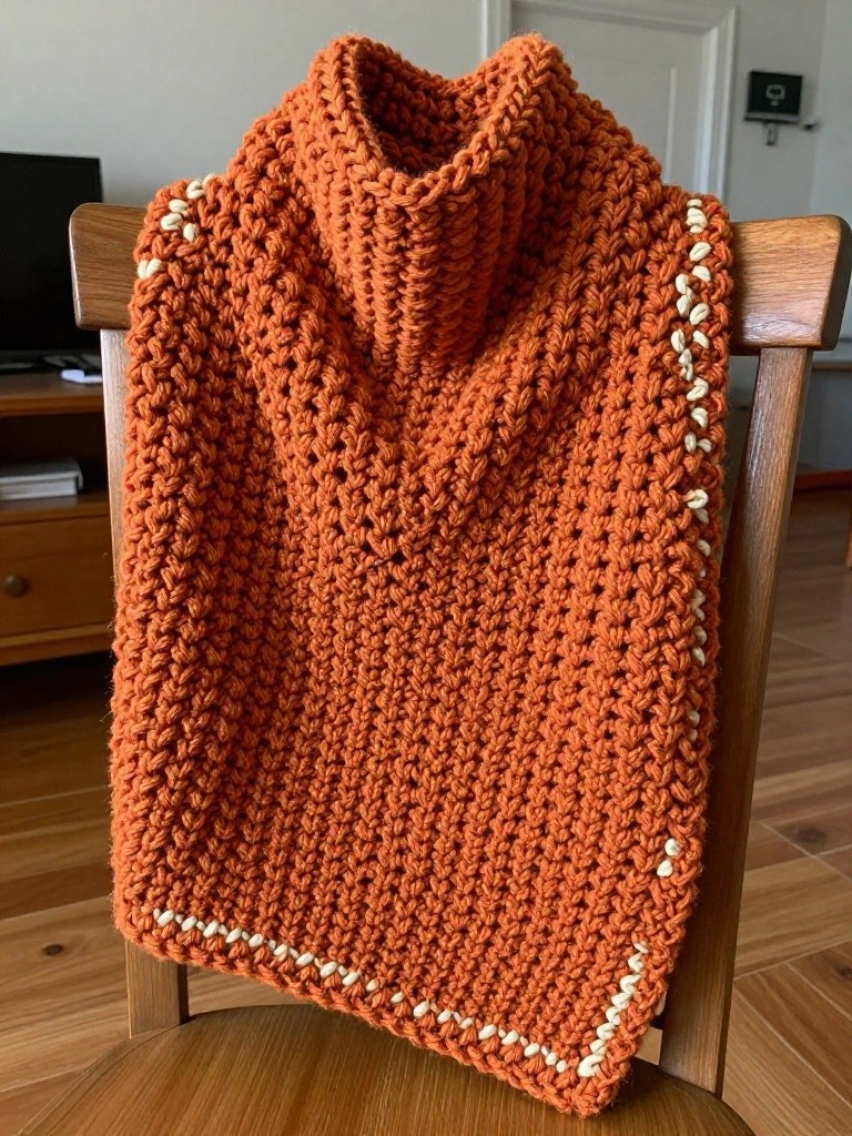 Textured High-Neck Cowl