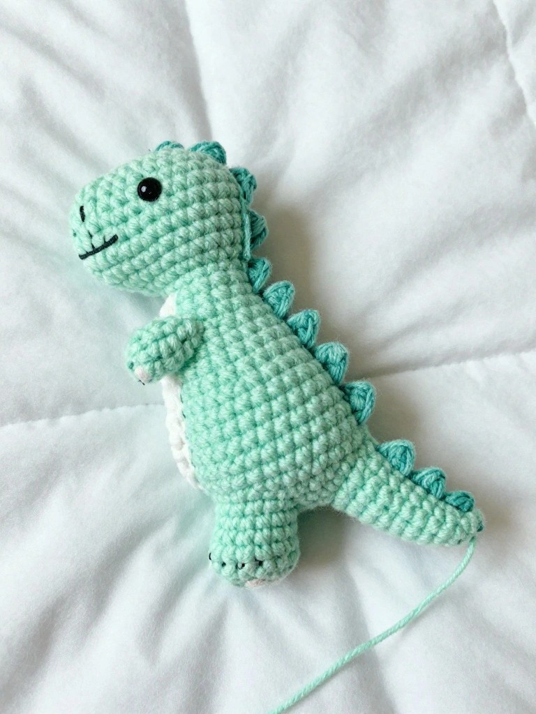 Mini Amigurumi Dinosaur Toy