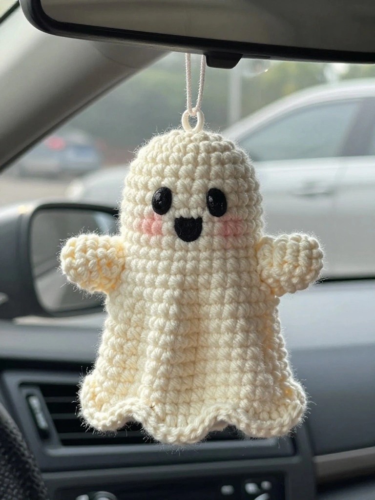 Ghost Amigurumi Keychain