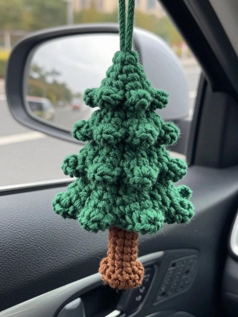 Crochet Christmas Tree Keychain