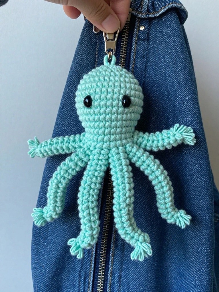 Octopus Keychain for Zipper Pulls