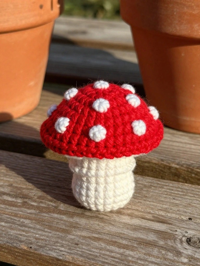Red Spotted Mushroom Keychain