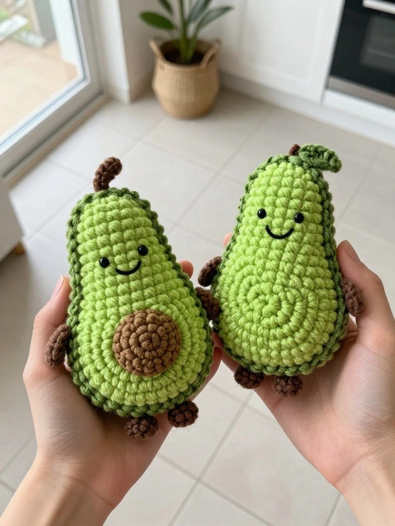 Avocado Amigurumi Plushies