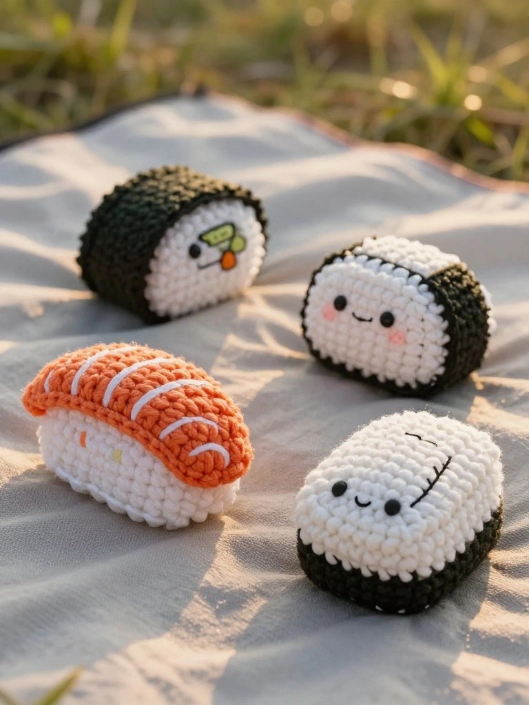 Mini Sushi Amigurumi Plushies