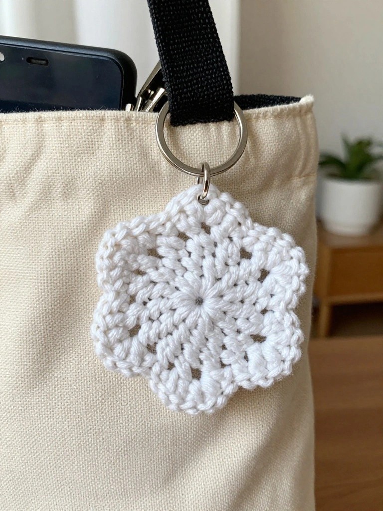 Layered Flower Keychain for Everyday Bags