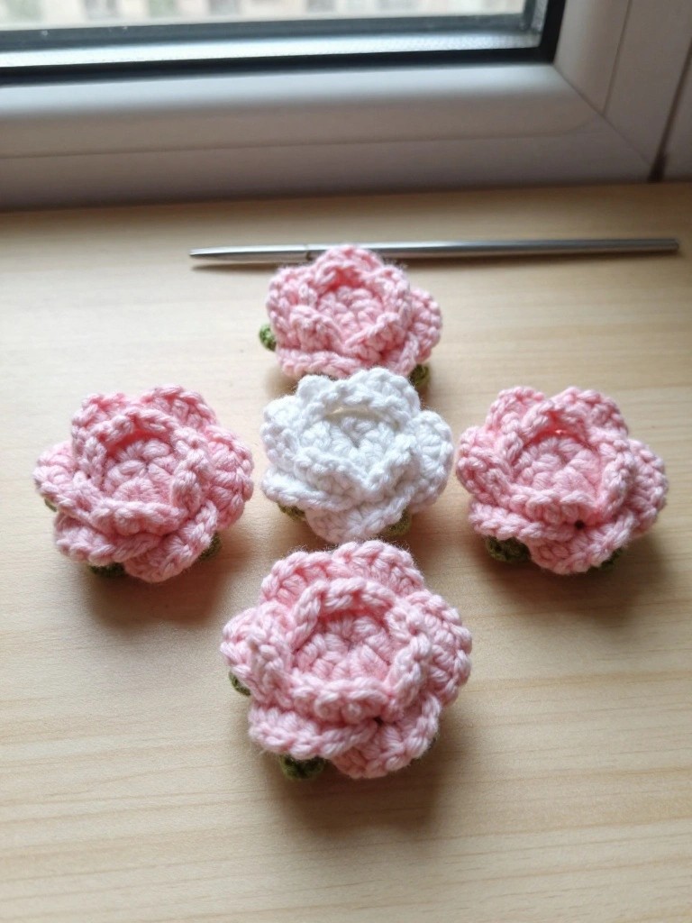 Layered Petal Flower Keychains