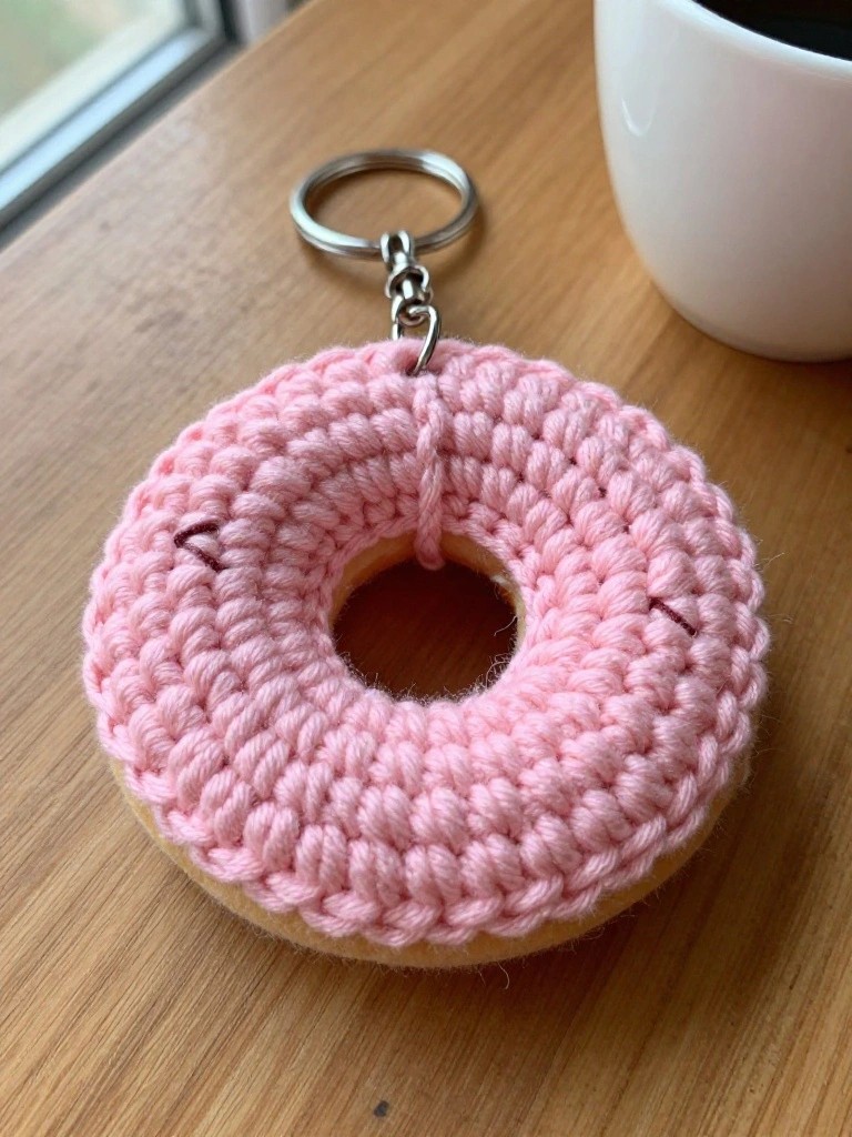 Donut Keychain with Sprinkles