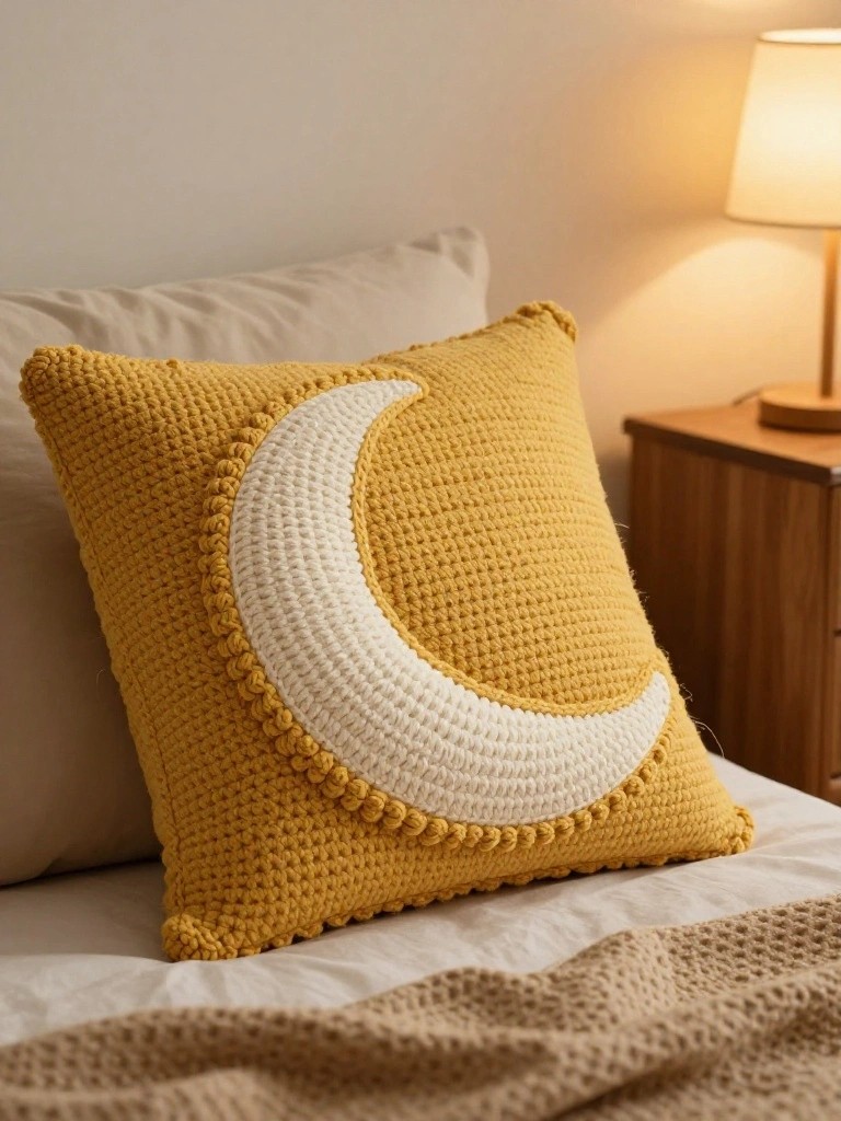 Crescent Moon Pillow Cover