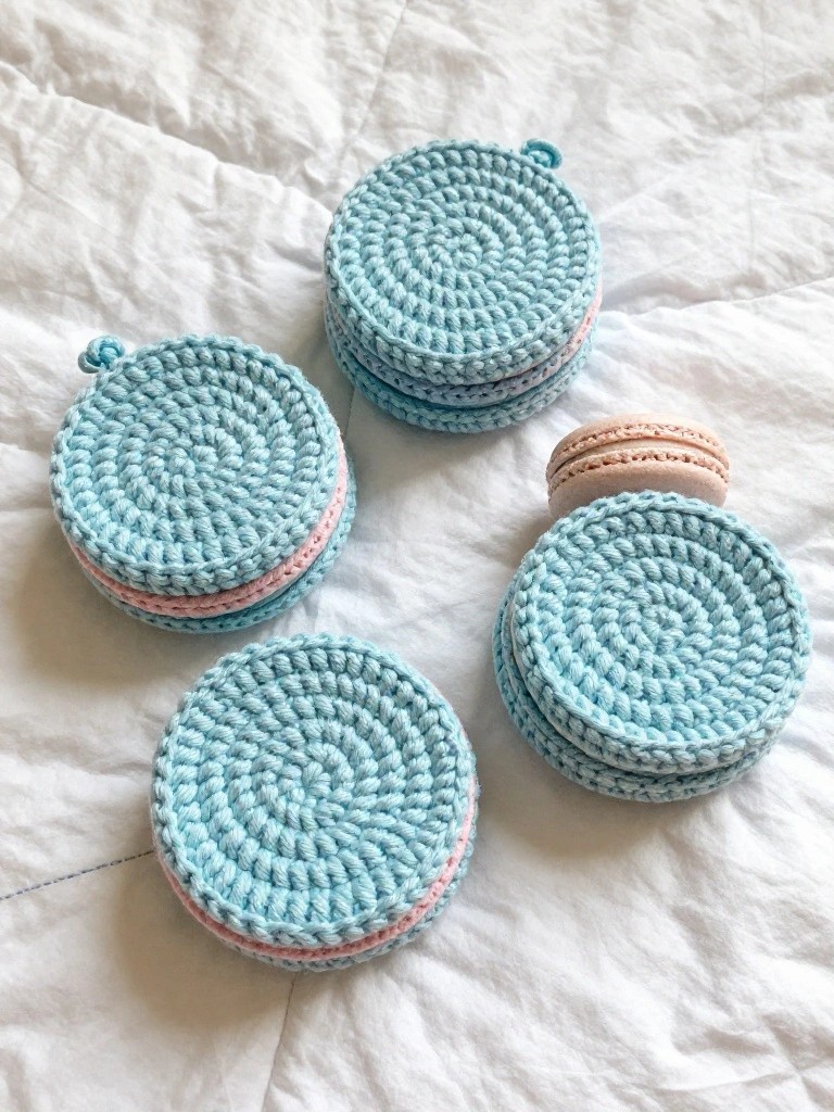 Round Crochet Coasters with Soft Edging