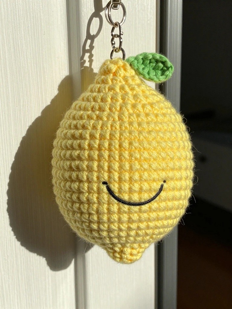 Lemon Keychain to Spot Your Keys Fast