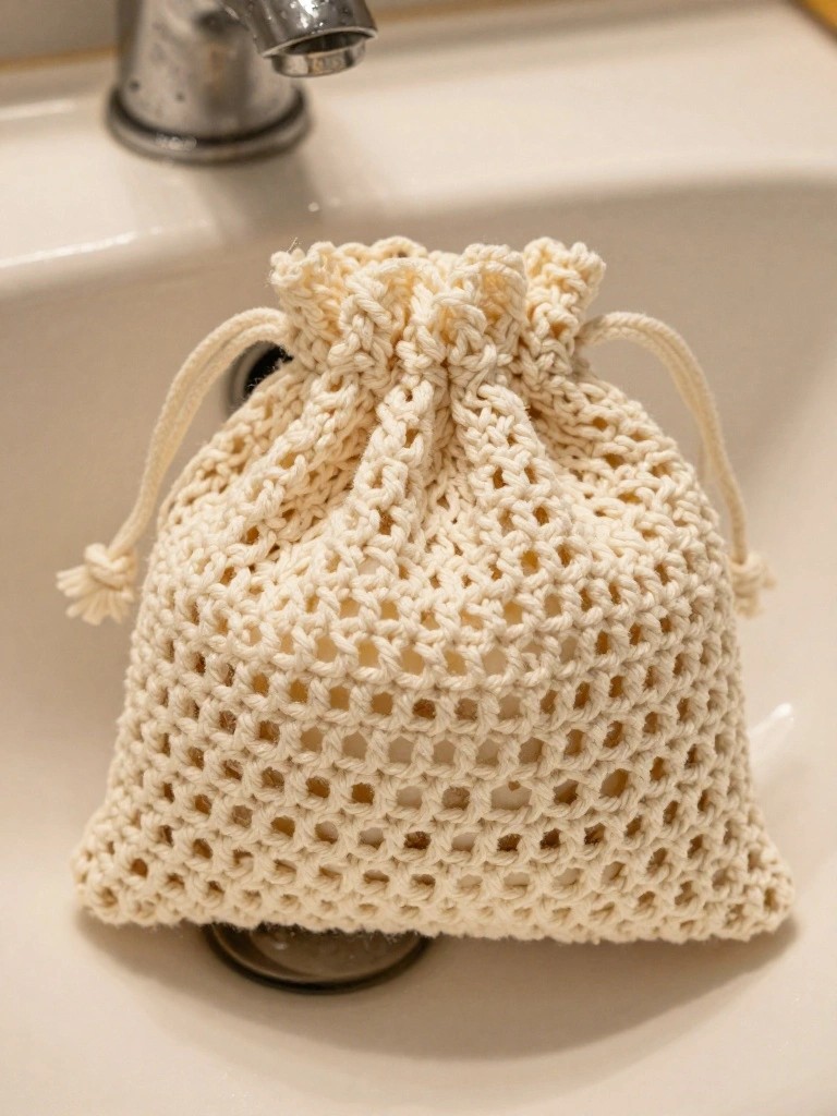 Mesh Drawstring Pouch for Bar Soap