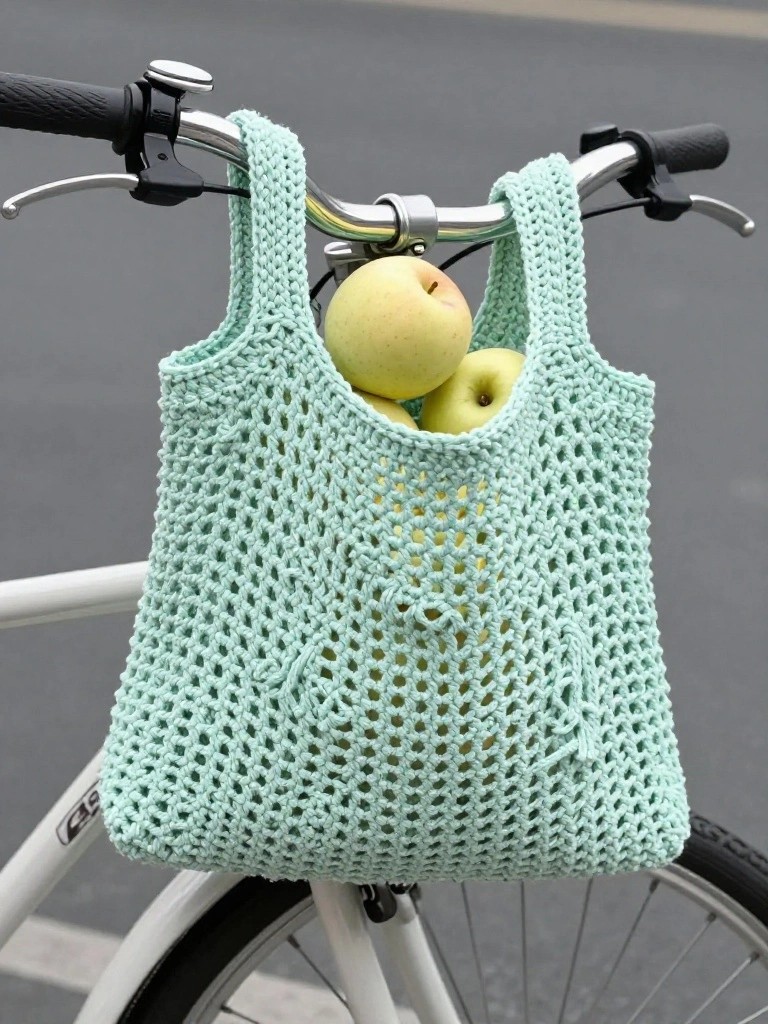 Mesh Market Bag for Bike Trips