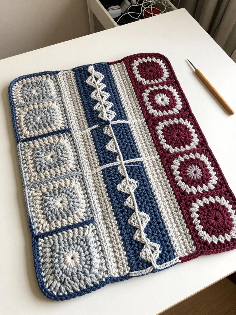 Mix Motifs with a Decorative Laced Join