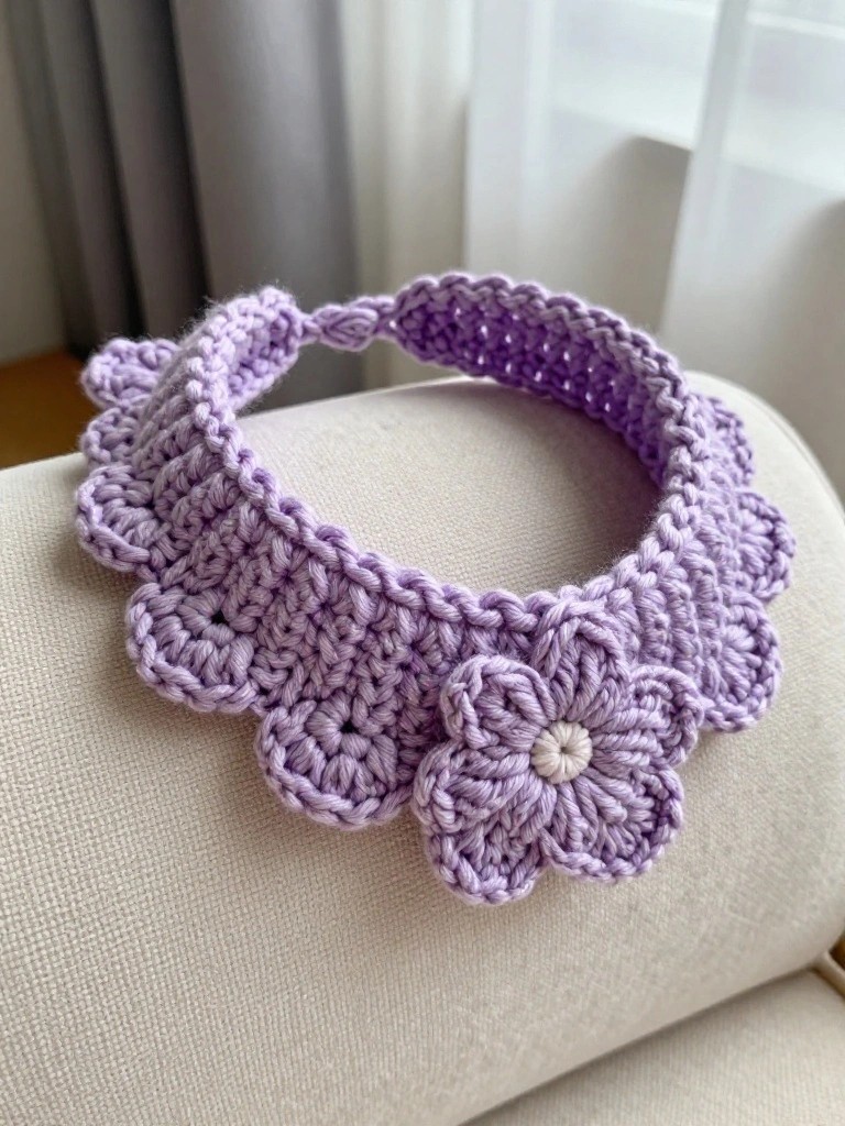 Crochet Flower Collar Accessory