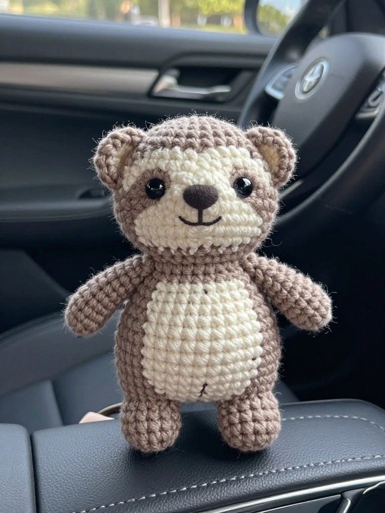 Mini Two-Tone Amigurumi Bear