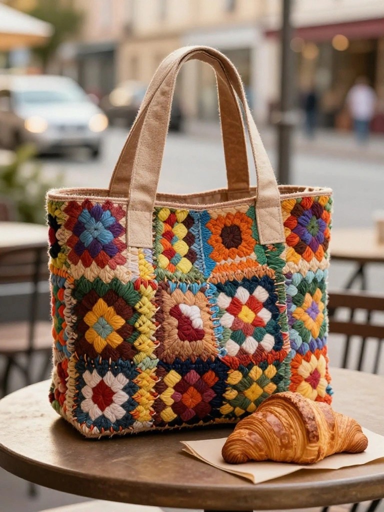 Granny Square Tote Bag