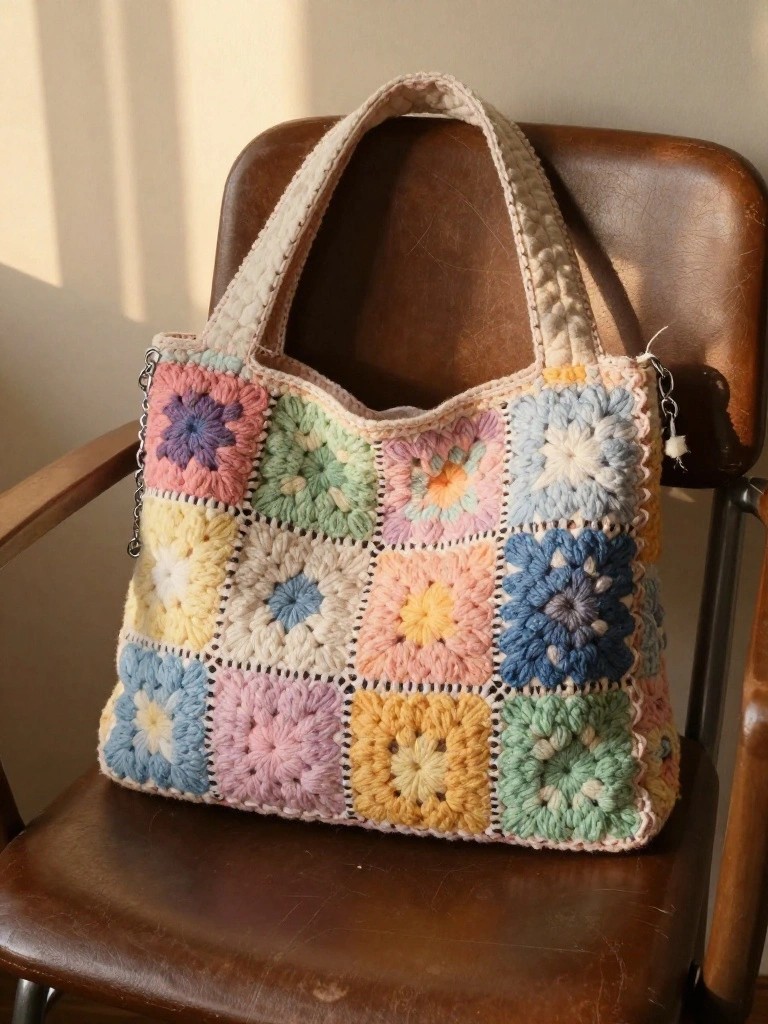 Granny Square Tote Bag