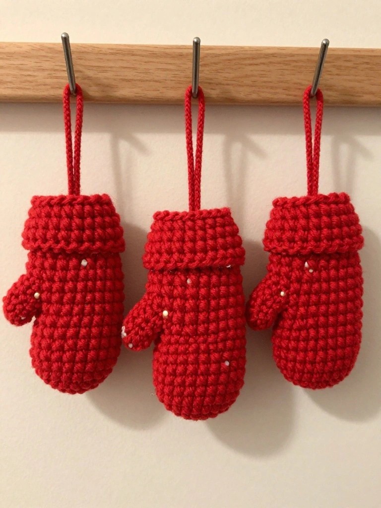 Mini Mitten Ornaments for Hanging Decor