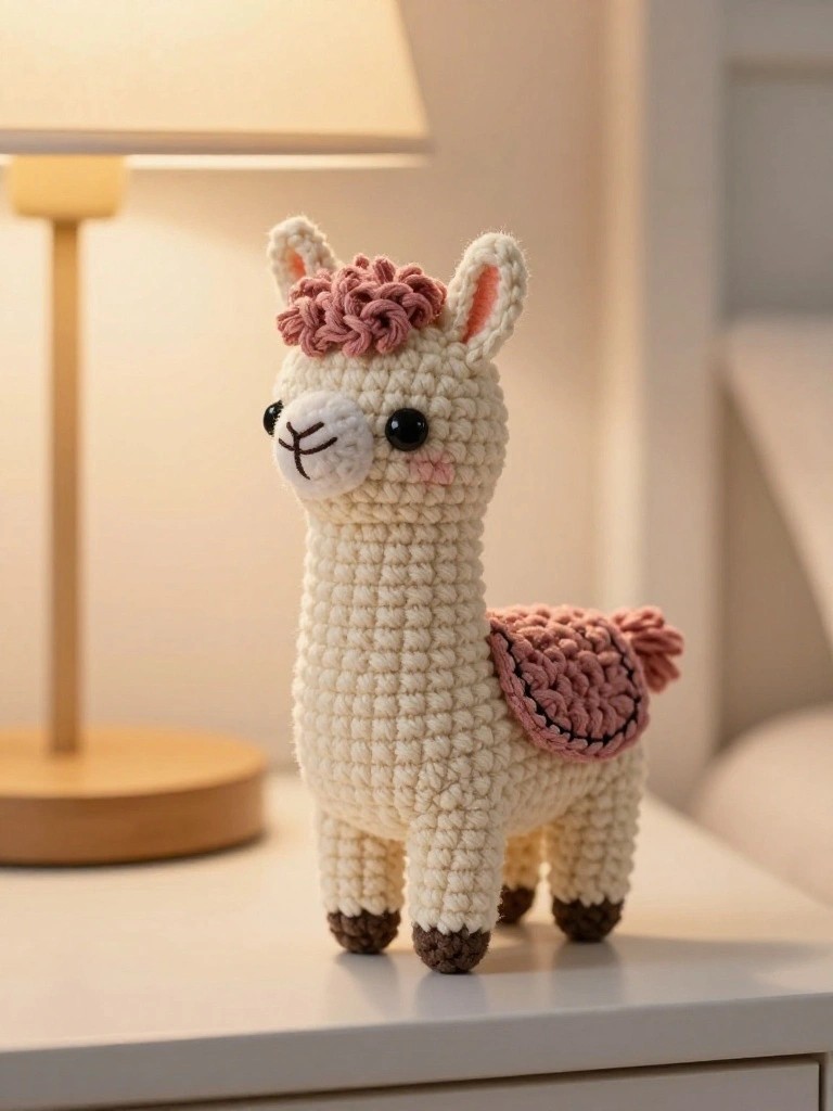 Amigurumi Llama Keychain