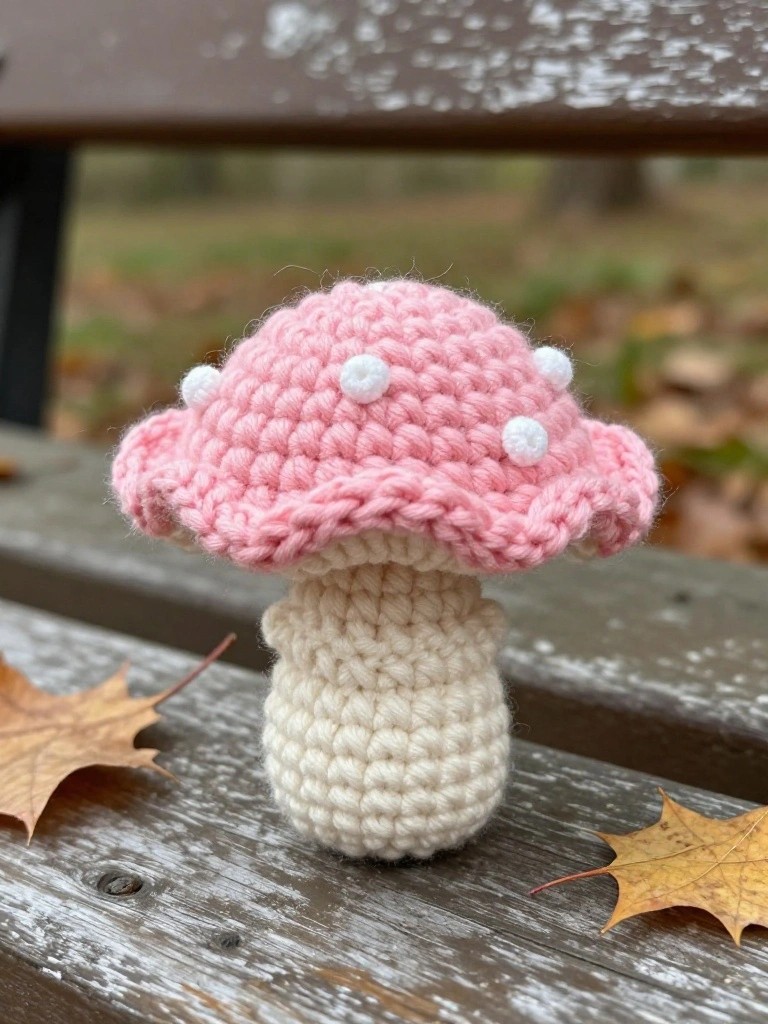Mini Mushroom Keychain
