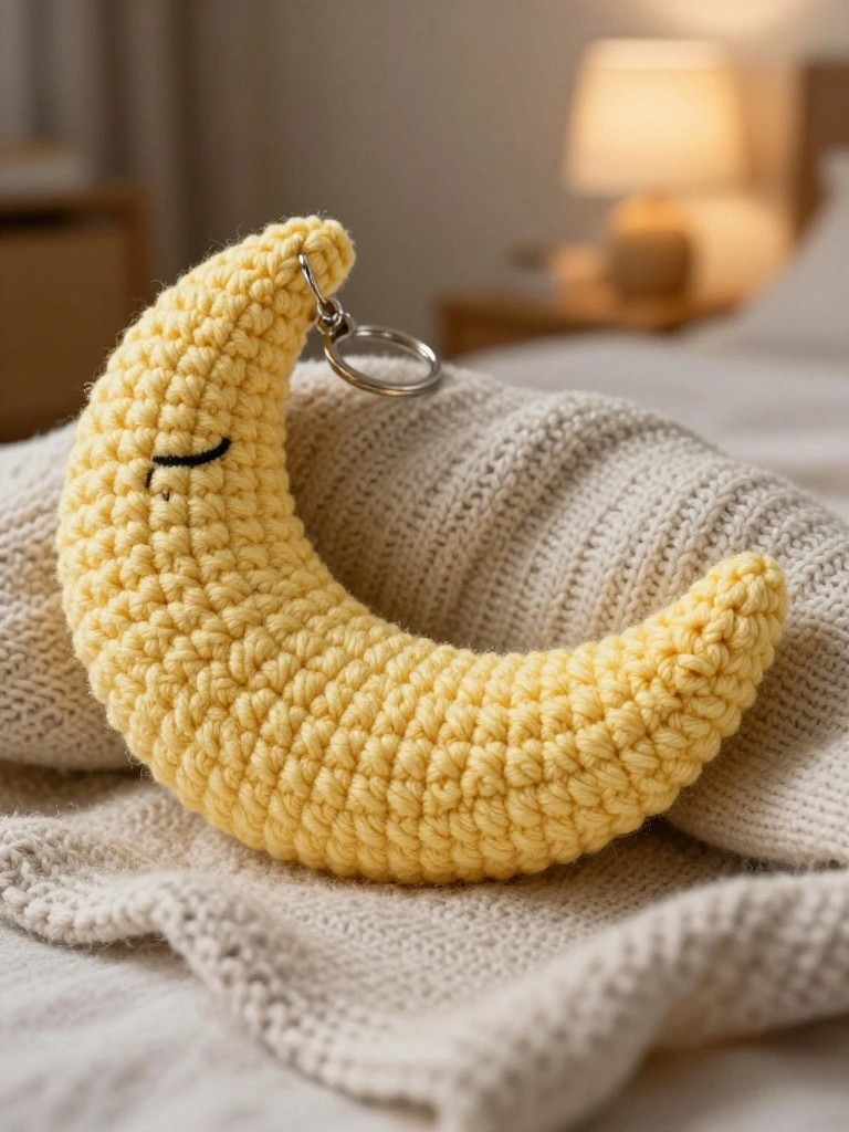 Crescent Moon Keychain