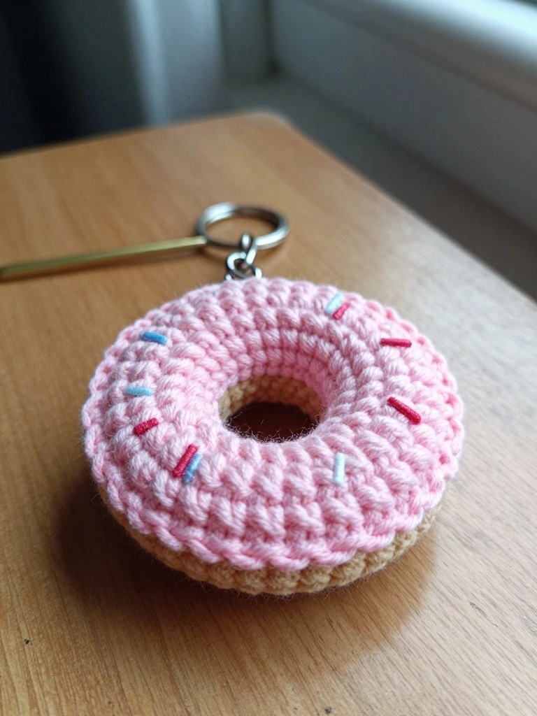 Mini Donut Keychain