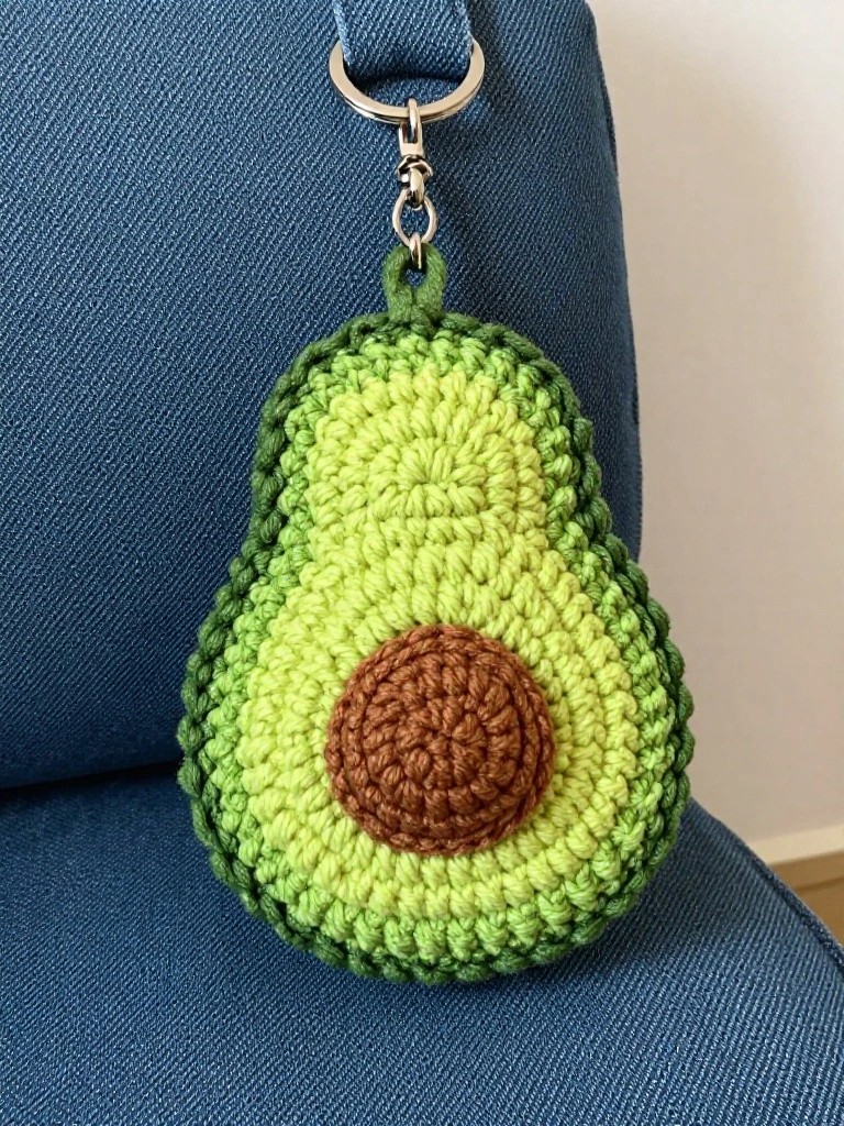 Simple Avocado Keychain