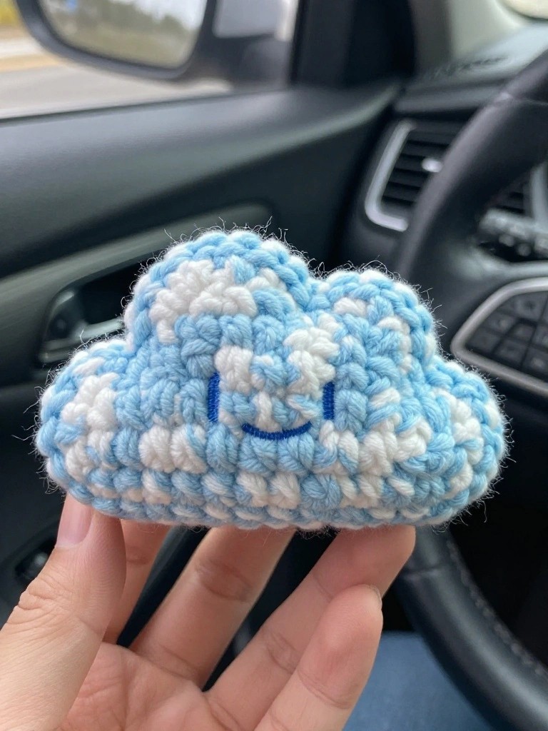 Cloud Crochet Plush as a Small Accent Piece