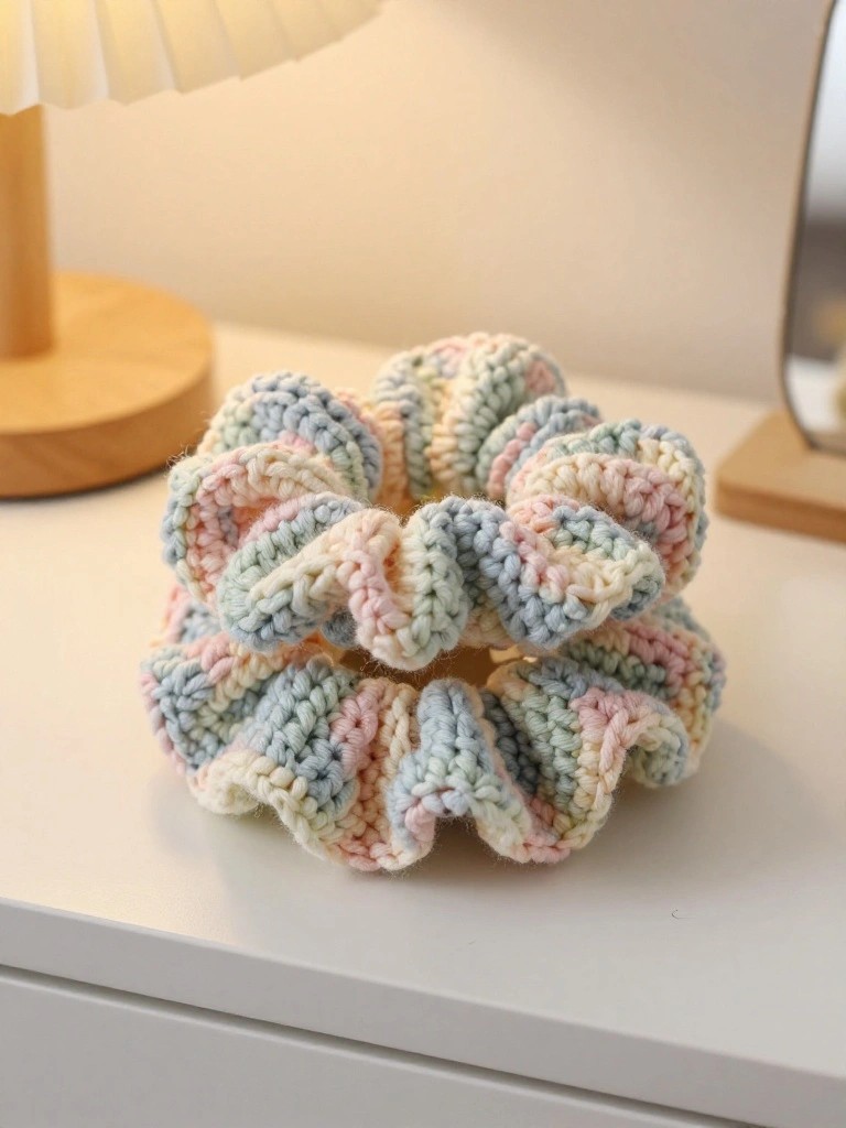 Crochet Hair Scrunchie