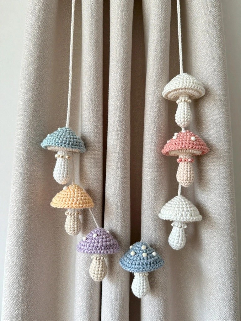 Hanging Mushroom Ornaments