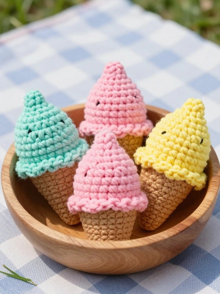 Mini Ice Cream Cone Figures