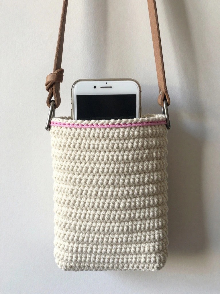 Minimalist Crochet Phone Pouch