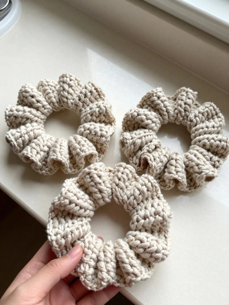 Chunky Crocheted Scrunchies