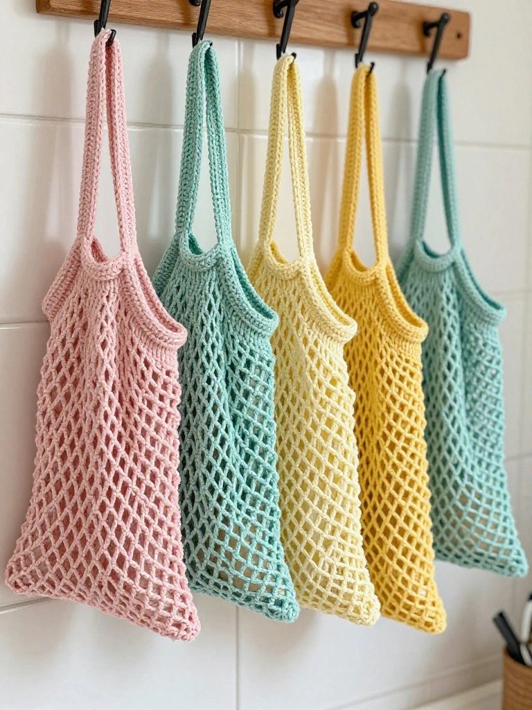 Reusable Mesh Market Bags