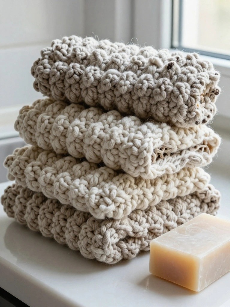 Textured Washcloths for Kitchen and Bath