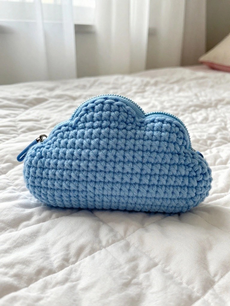 Cloud-Shaped Zipper Pouch