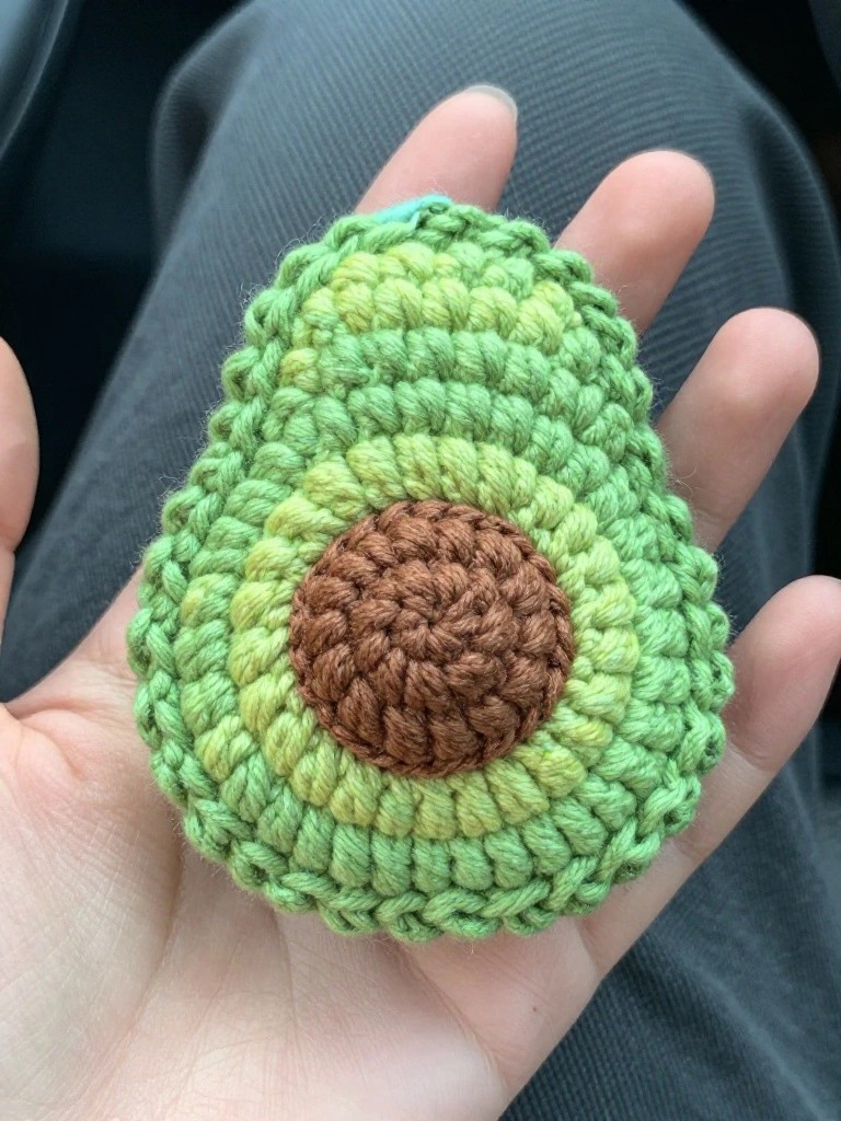 Mini Crocheted Avocado