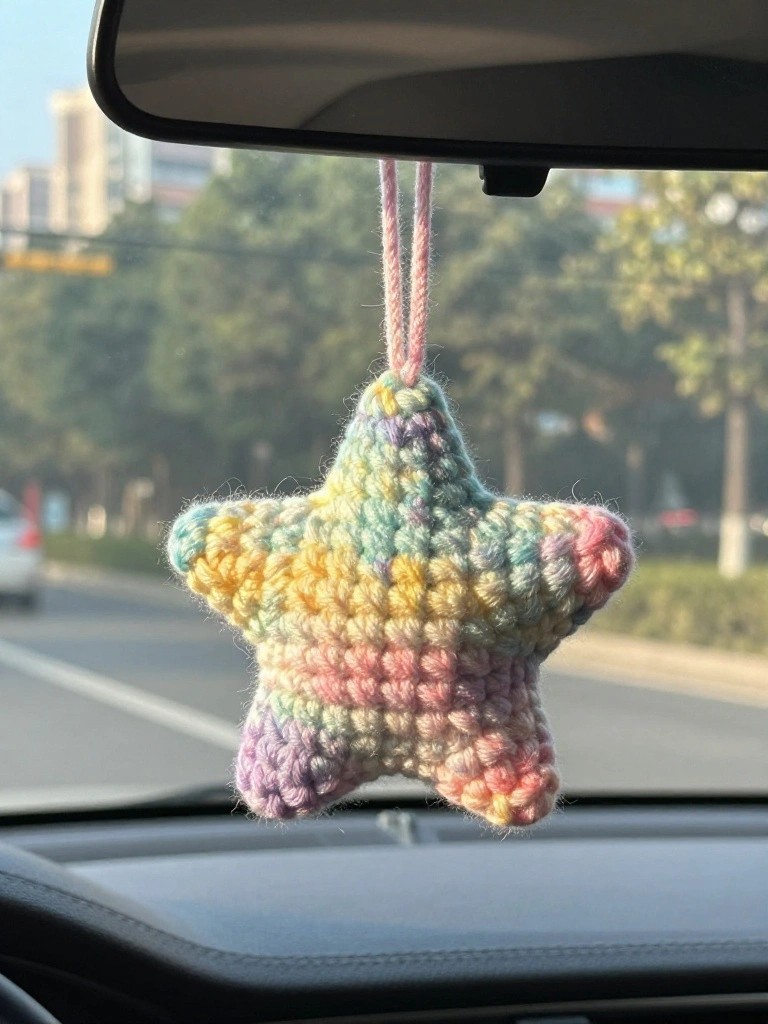 Rainbow Star Car Mirror Charm