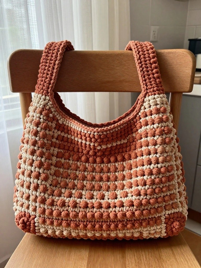 Bobble Stripe Tote Bag