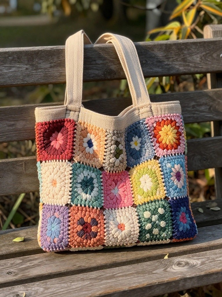 Granny Square Tote Bag