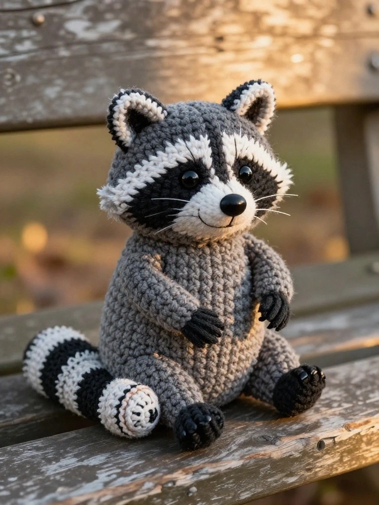 Raccoon Amigurumi Plush Toy