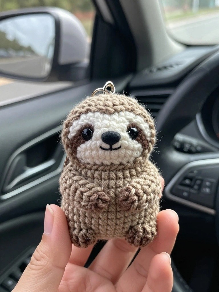 Sloth Keychain Amigurumi