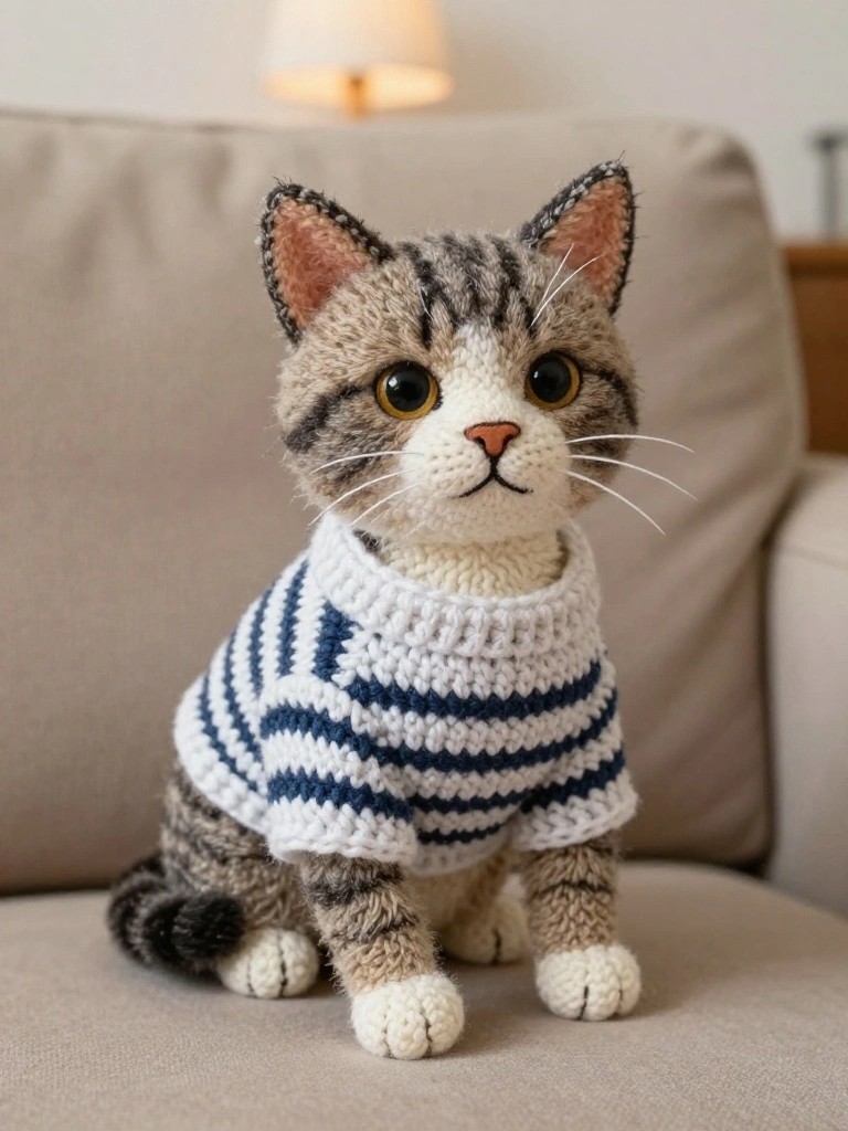 Striped Sweater Tabby Cat