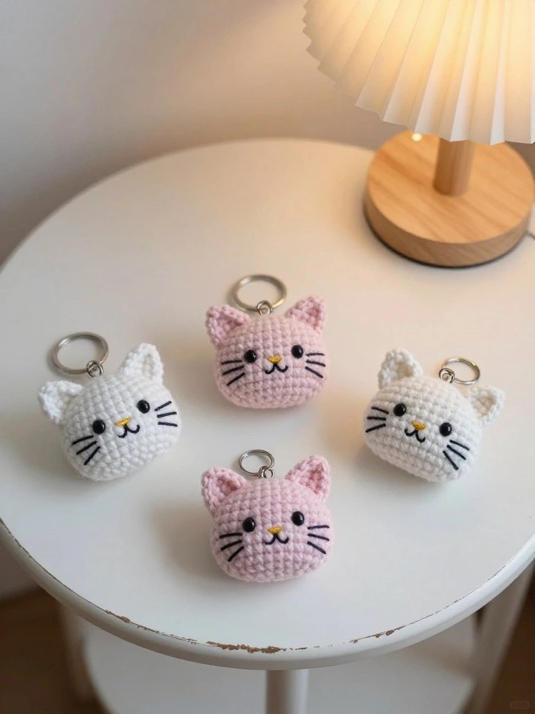 Cat Face Keychains