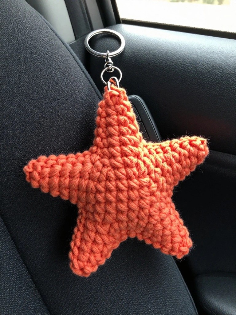 Chunky Star Keychain in Solid Color