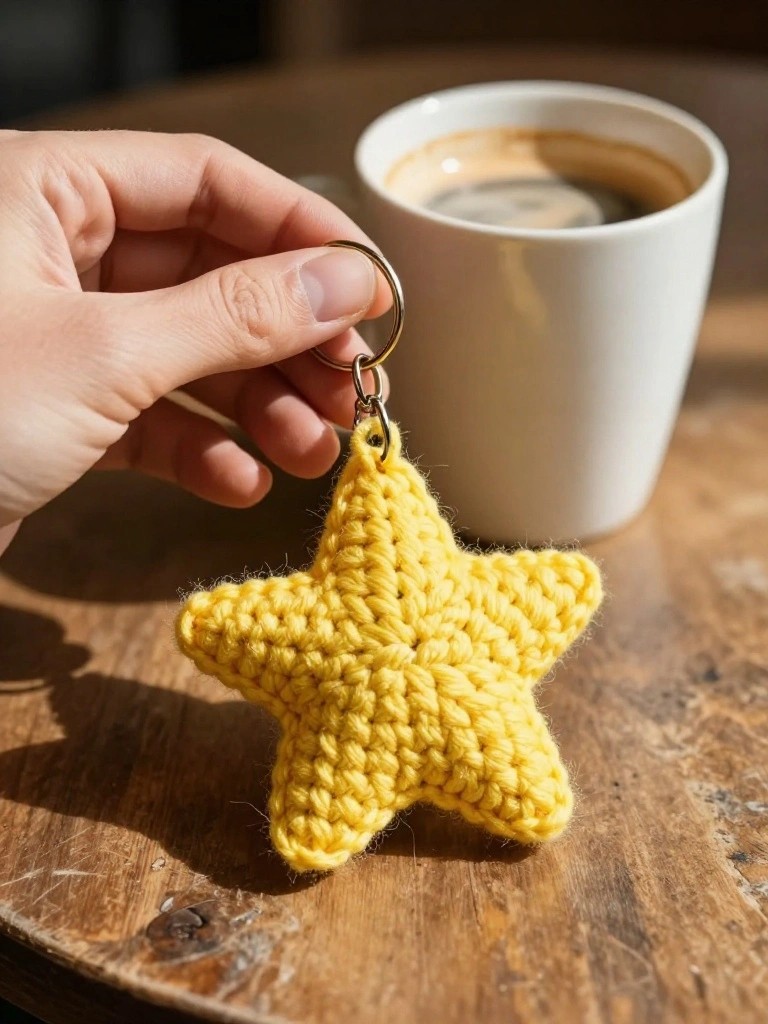 Solid Star Keychain in a Single Color