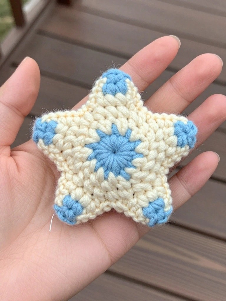 Two-Tone Star Keychain