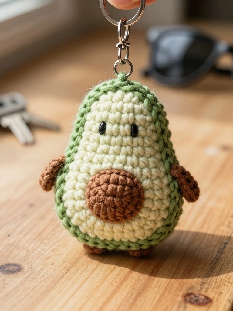 Mini Avocado Keychain