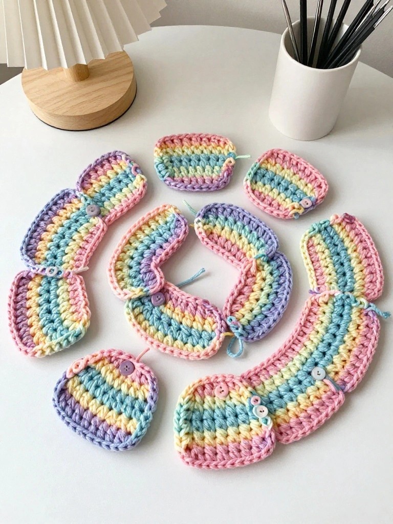 Mini Rainbow Appliques for Small-Space Accents